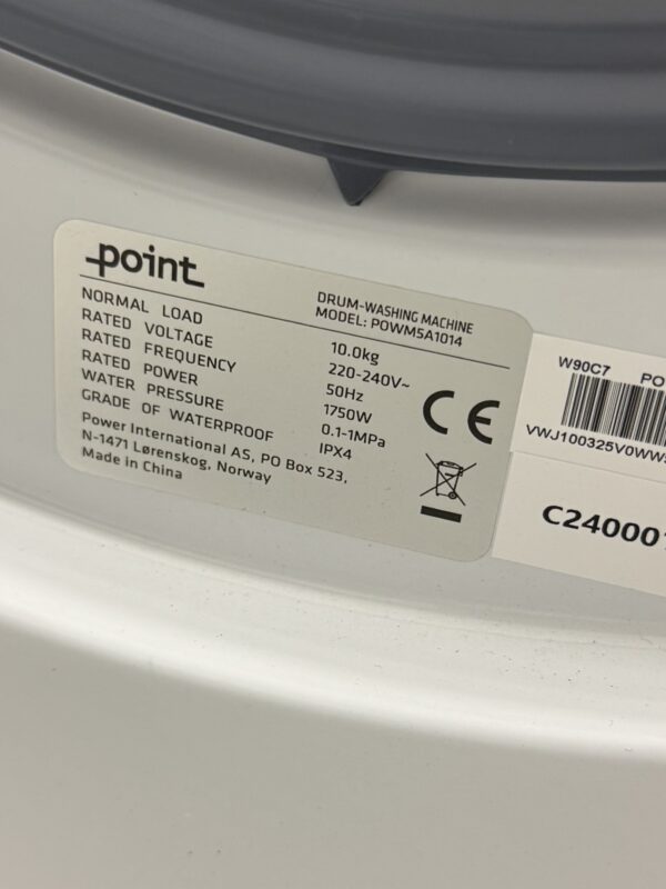 Point Tvättmaskin 10kg POWM5A1014 - Bild 2