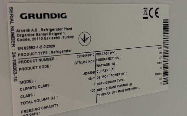Grundig Helintegrerat kylskåp GTMU10140N - Bild 2