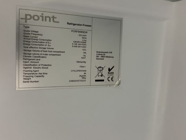 Point Kylskåp PORF585DW - Bild 2