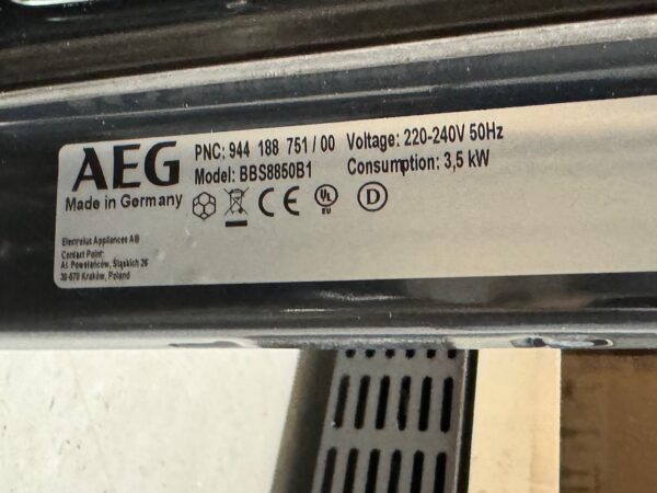 AEG Inbyggnadsugn BBS8850B1 - Bild 3