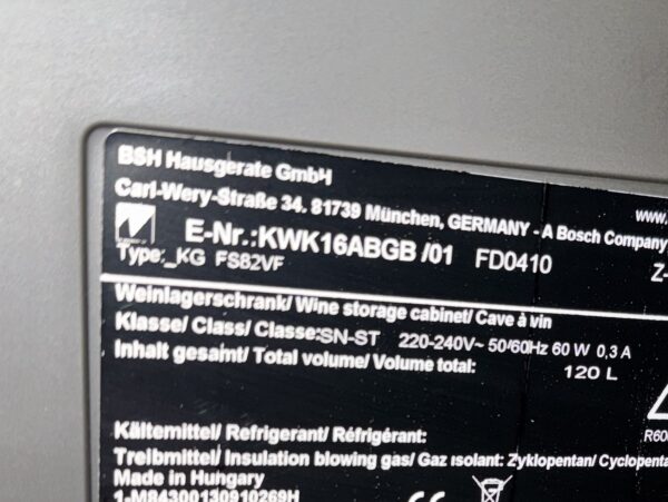 Bosch Serie 6 Vinkyl KWK16ABGB - Bild 2