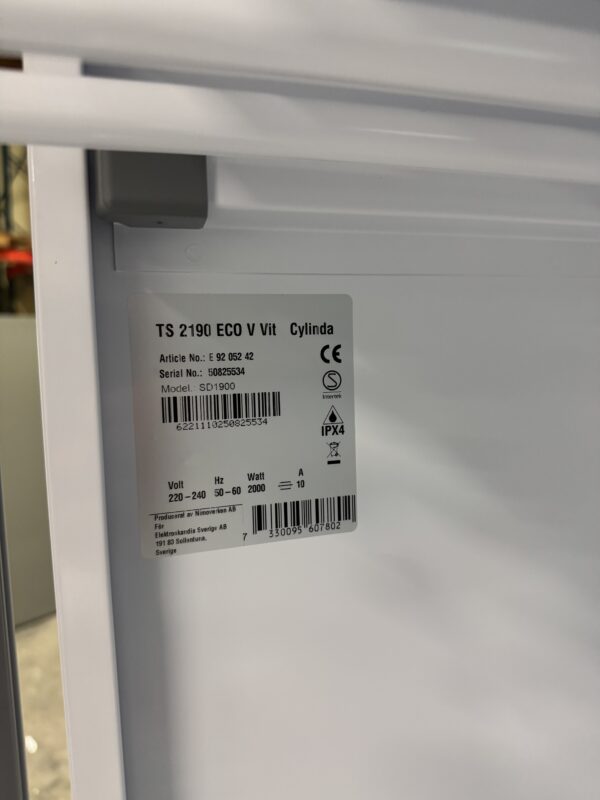 Cylinda Torkskåp TS2190ECOHVIT - Bild 2