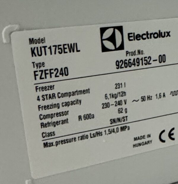 Electrolux Frysskåp KUT175EWL - Bild 2