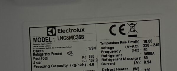 Electrolux Serie 800 Kyl/Frys LNC8MC36B (svart rostfri) - Bild 2
