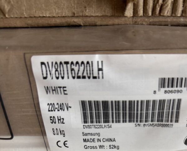 Samsung Torktumlare 8kg DV80T6220LH - Bild 2