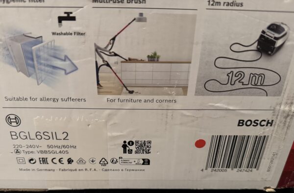 Bosch Serie 6 ProSilence Dammsugare med påse BGL6SIL2 - Bild 2
