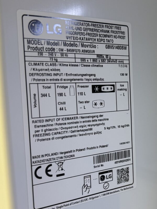 LG Kyl/frys GBV5140DSW - Bild 2