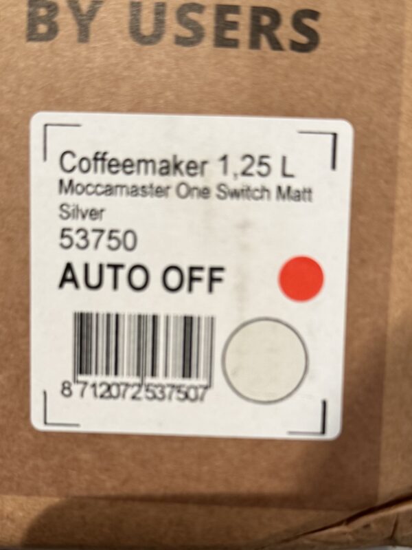Moccamaster One Switch kaffebryggare 53750 (matt silver) - Bild 2