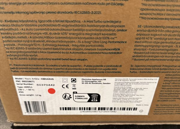 Electrolux 800 Dammsugare med påse EB81A3UG - Bild 2