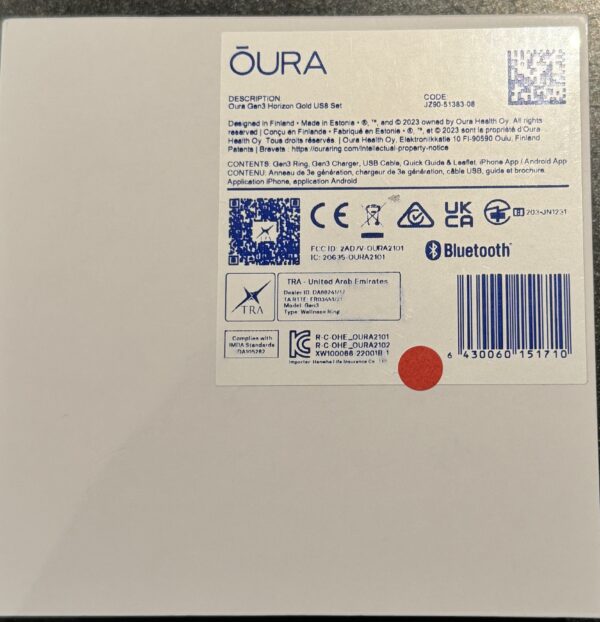 Oura Ring Gen3 Horizon smartring storlek 8 (guld) - Bild 2