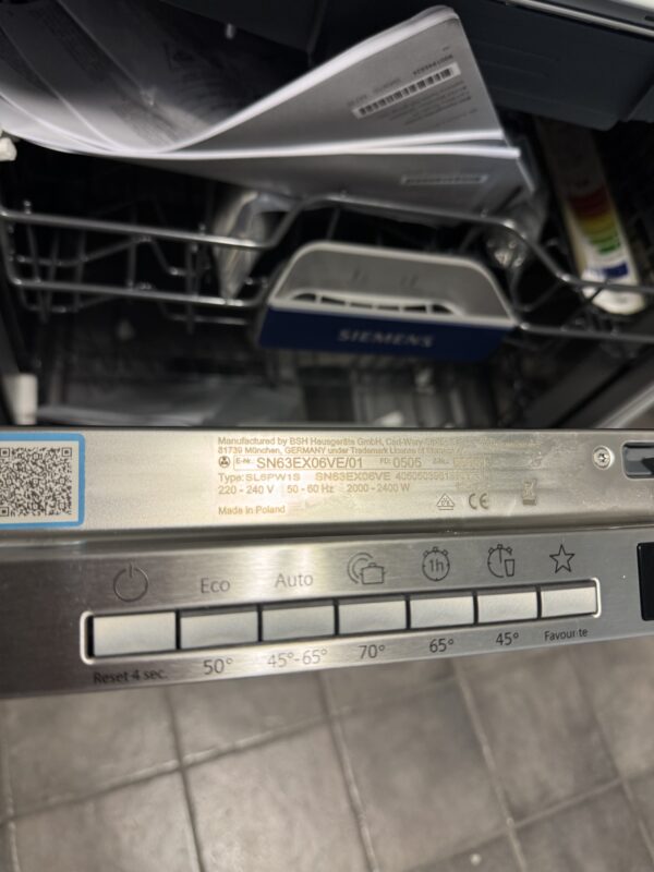 Siemens Helintegrerad Diskmaskin SN63EX06VE - Bild 2